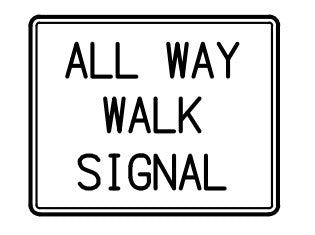 All Way Walk Signal