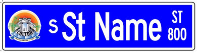 City Of Colton Street Name Sign With Logo
