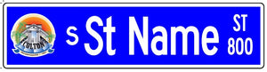 City Of Colton Street Name Sign With Logo