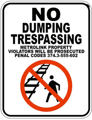No Dumping Trespassing Custom Sign