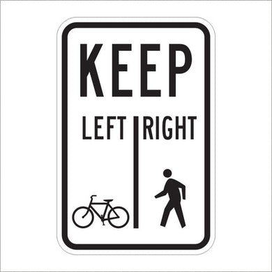 R9-7 Keep Left/Right To Pedestrians And Bicyclists