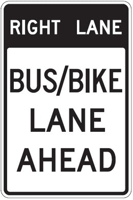 SR60-1 (MOD) Bus / Bike Lane Ahead