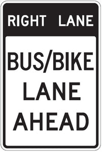 SR60-1 (MOD) Bus / Bike Lane Ahead