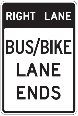SR60-7 (MOD) Bus / Bike Lane Ends