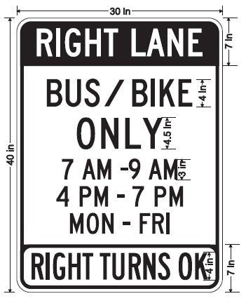 LA Metro Custom Bus / Bike Only Sign