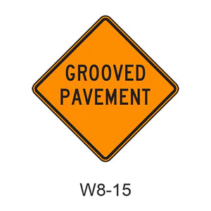 Grooved Pavement W8-15