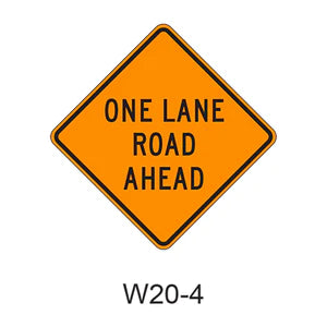 One Lane Road Ahead W20-4