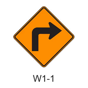 Turn Sign W1-1 – Cat Tracking