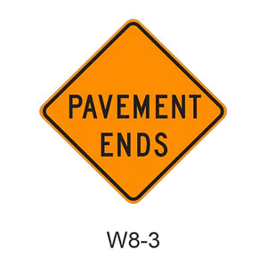 Pavement Ends W8-3