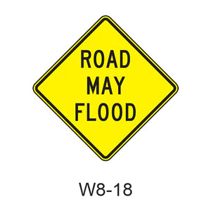 Road May Flood W8-18