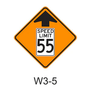 Reduced Speed Limit Ahead W3-5