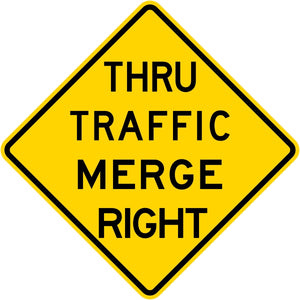 W74 Thru Traffic Merge Right