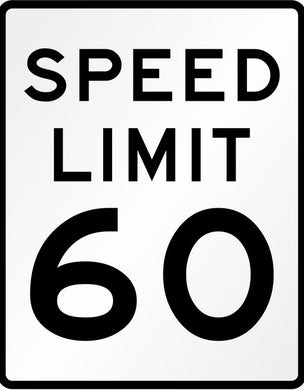 R2-1 (60) Speed Limit Sign