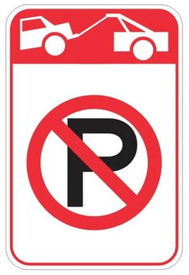 R26K No Parking Tow Away Sign
