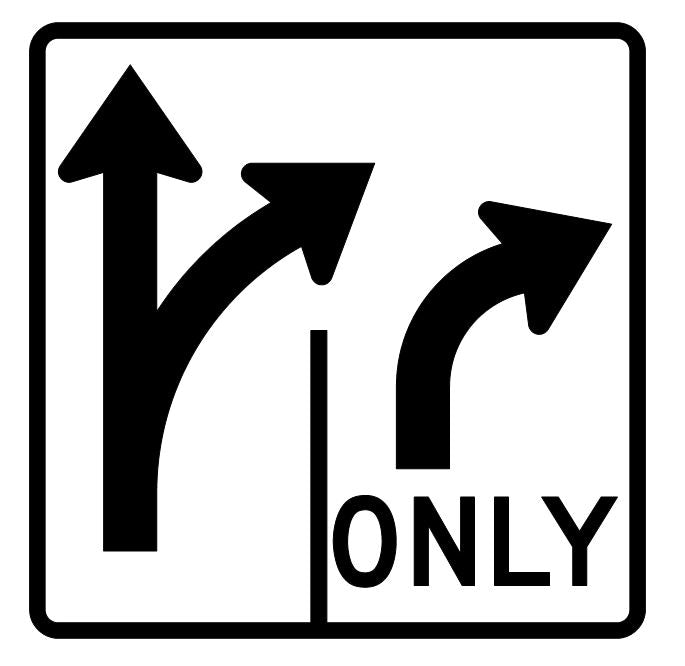 R3-8 (Right) Advance Intersection Lane Control