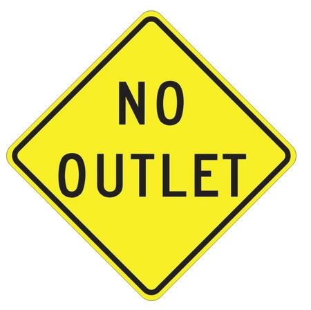 W14-2 No Outlet Sign