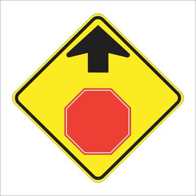 W3-1 Stop Ahead Sign