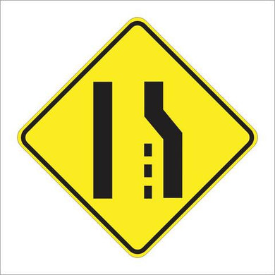 W4-2R Right Lane Ends